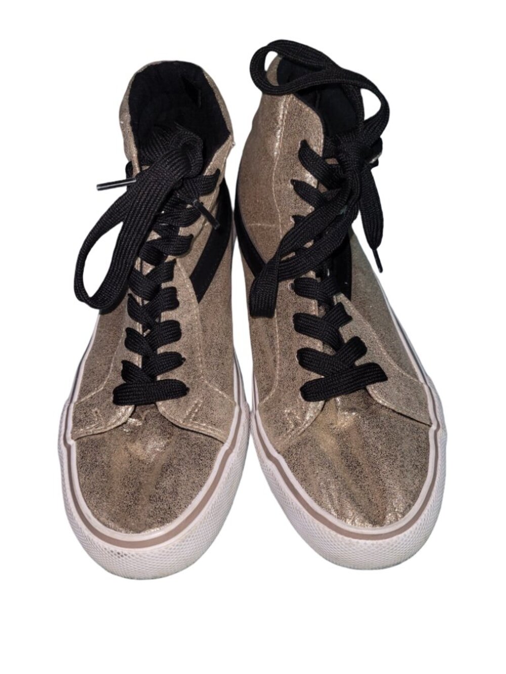Atmosphere metallic gold high-top sneakers Size 8M